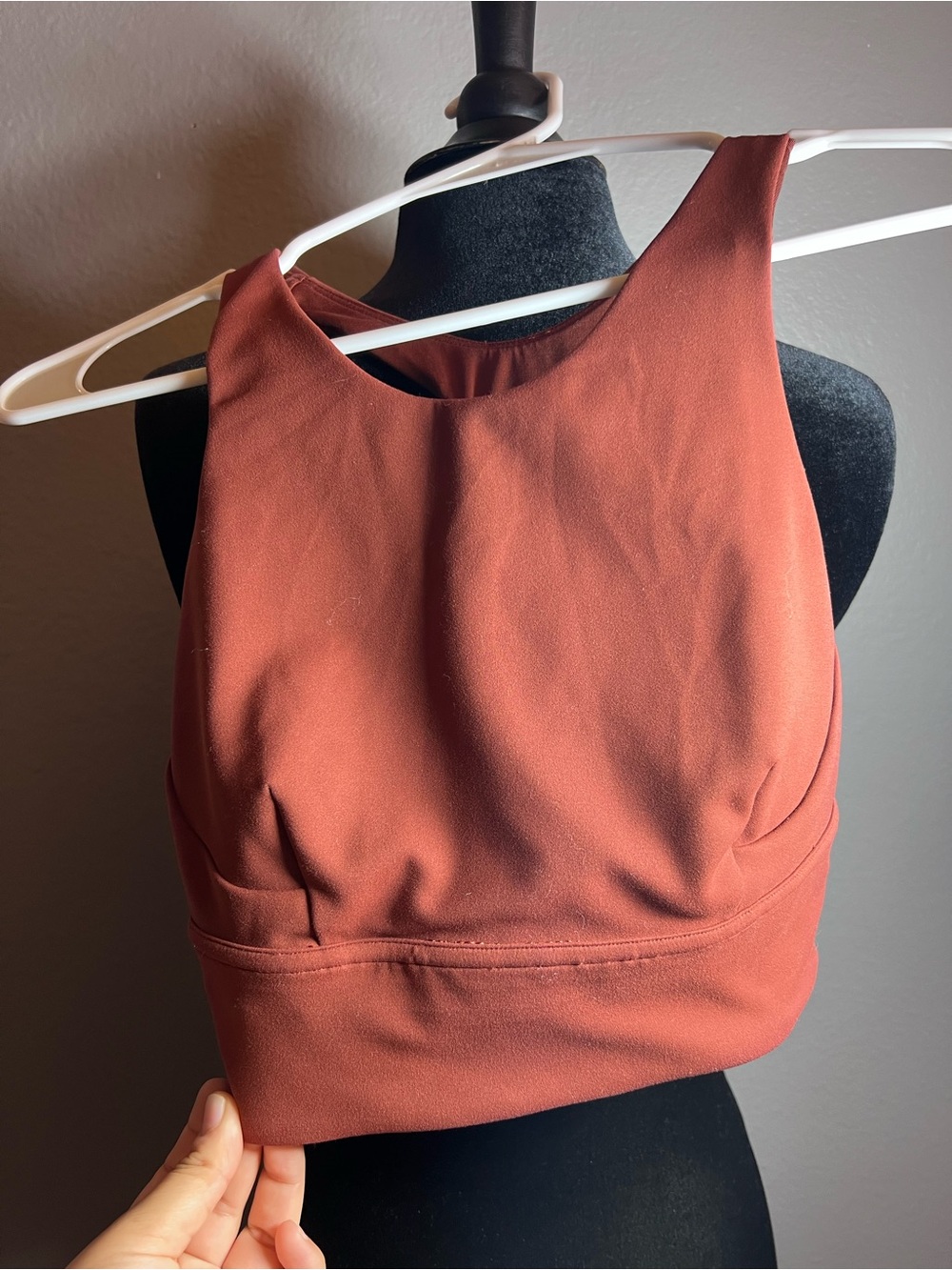 lululemon athletica Rust Red Racerback Crop Sports Bra